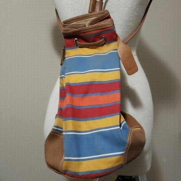 VINTAGE Liz Claiborne Bucket Backpack - Picture 1 of 10